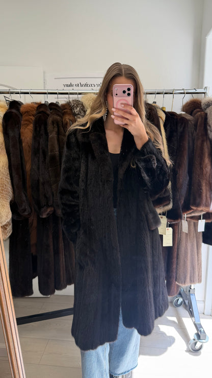 #50 Vintage Ranch Mink Coat Size Small