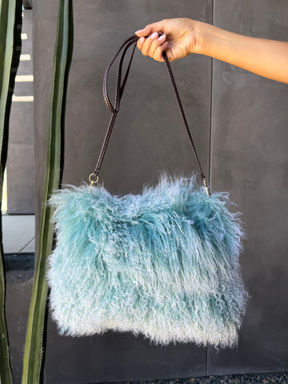 Genuine Vintage Mongolian Lamb Fur Bag