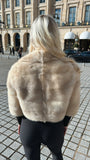 #8 - Vintage Blonde Mink Cropped Jacket, Size Small