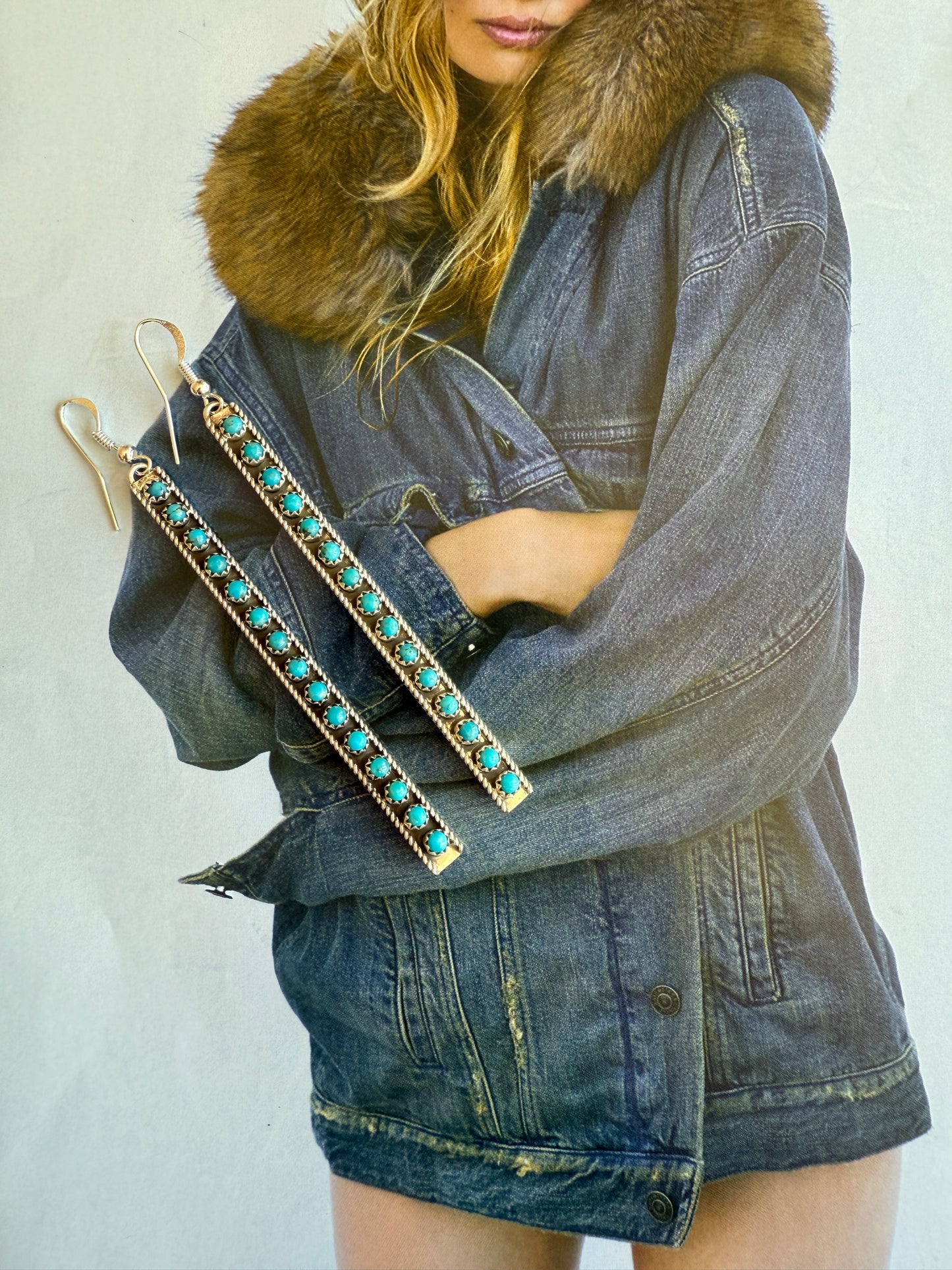 NEW!! "Mirage" Kingman Turquoise Drop Earrings