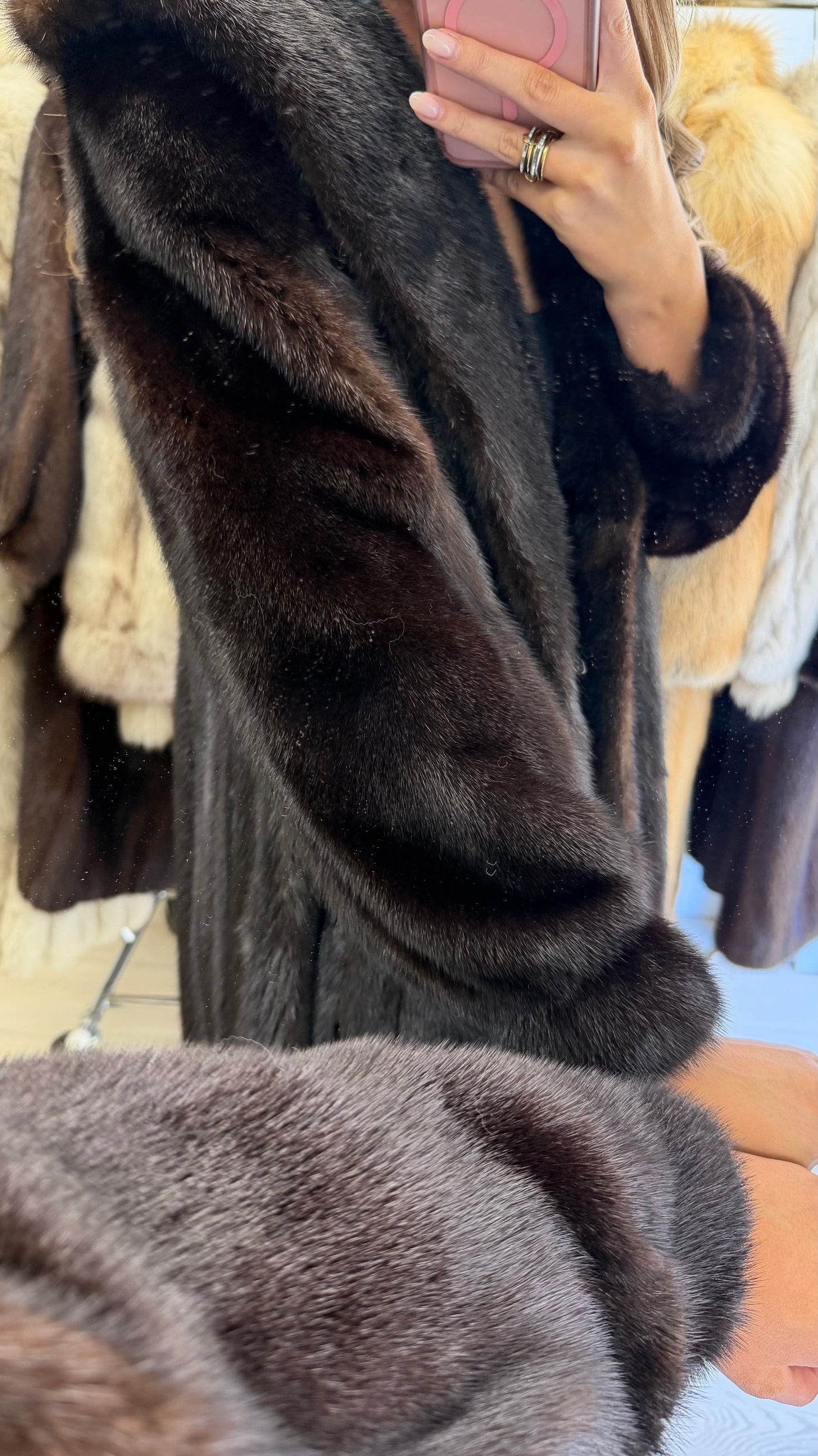 #20 Vintage Ranch Mink Coat Size S/M