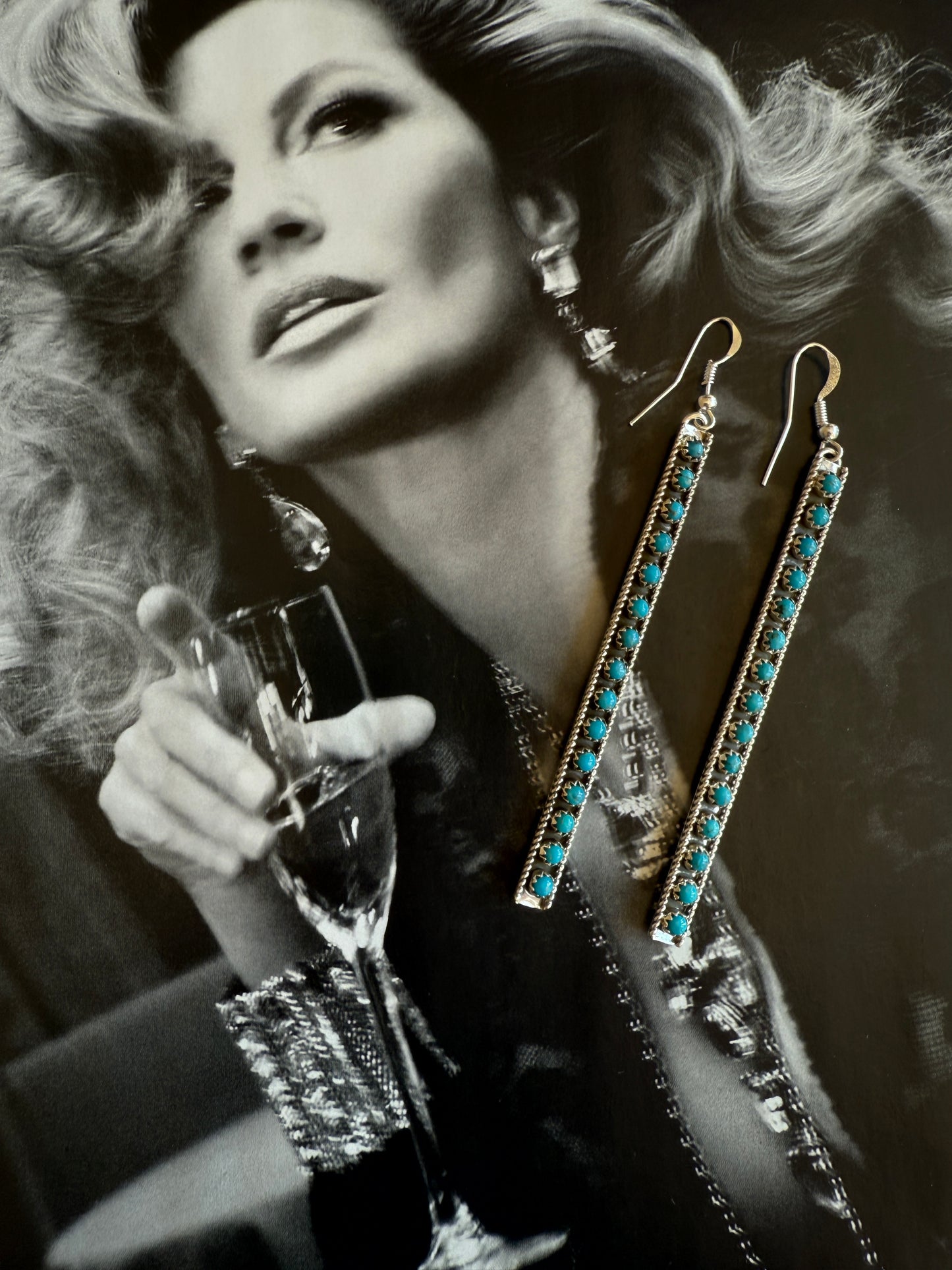 NEW!! "Mirage" Kingman Turquoise Drop Earrings