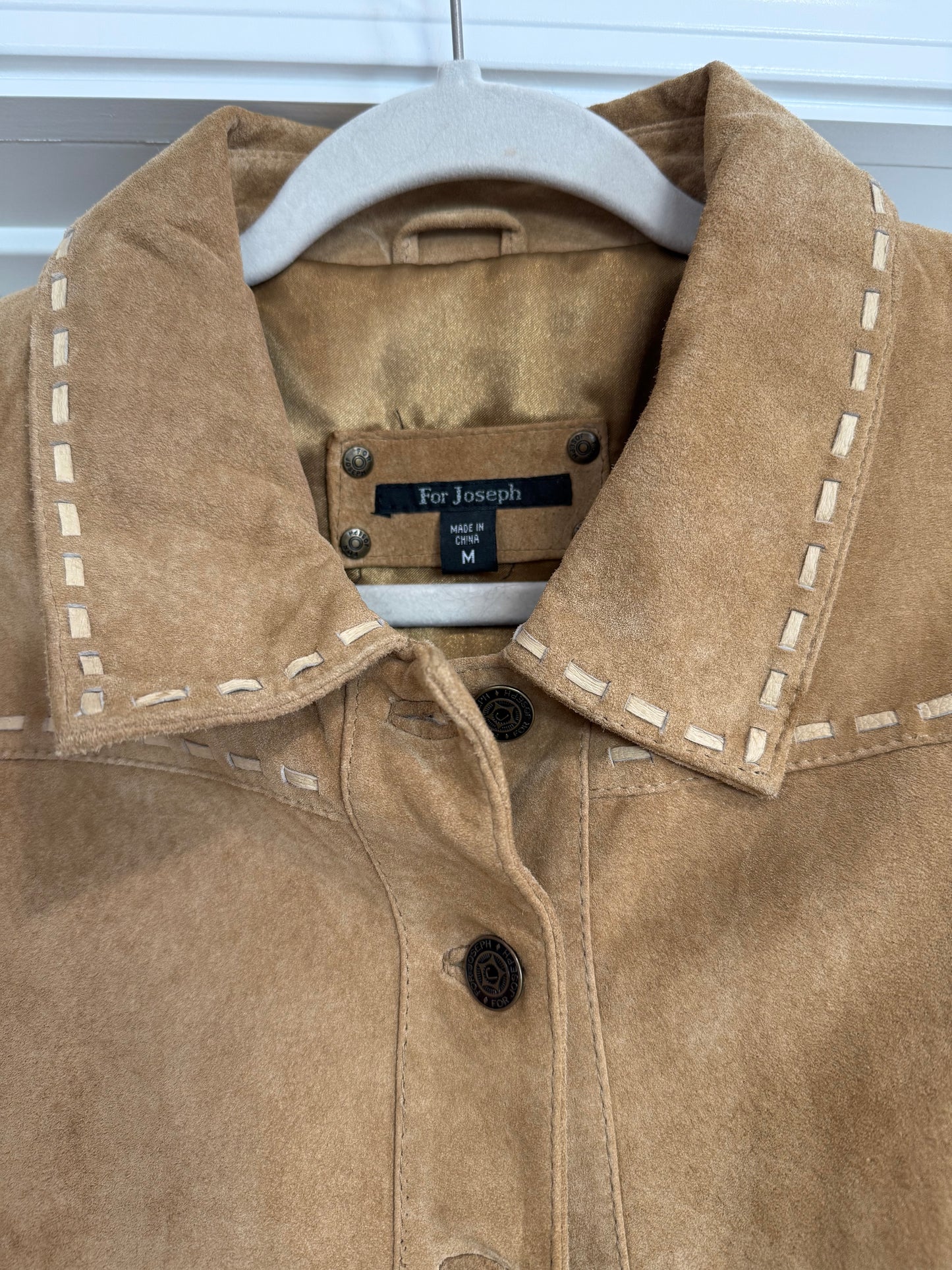 Vintage Tan Suede Fringe Jacket Size Medium
