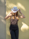 NEW!! "American Girl" Straw Cowboy Hat in White