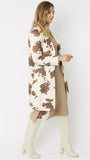 NEW!! Faux Suede Cow Print Blazer/Coat