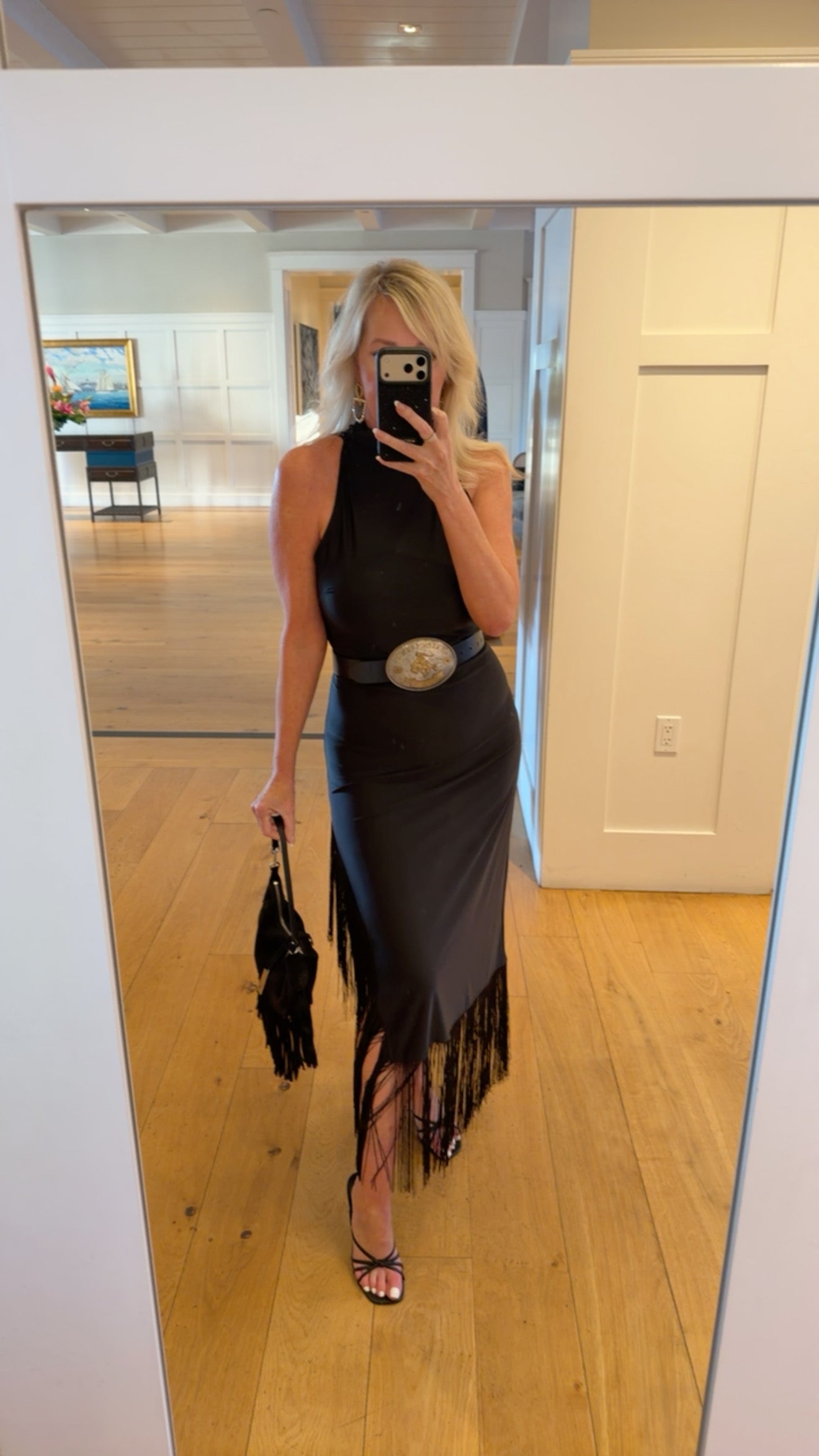 Houston Fringe Midi Dress