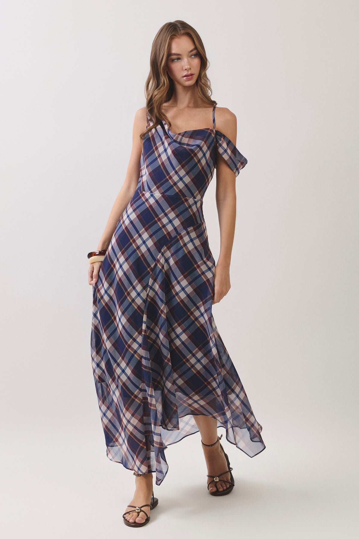 Harvest Moon Plaid Maxi Dress