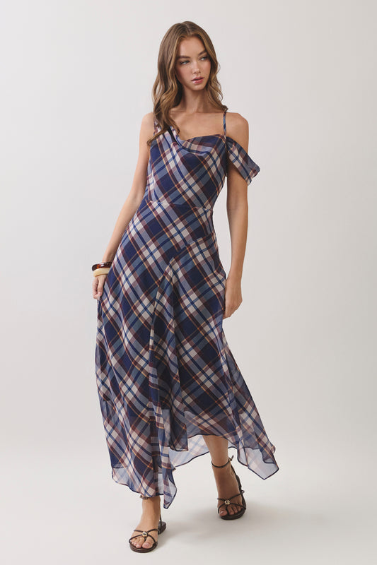 Harvest Moon Plaid Maxi Dress