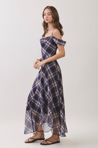 Harvest Moon Plaid Maxi Dress