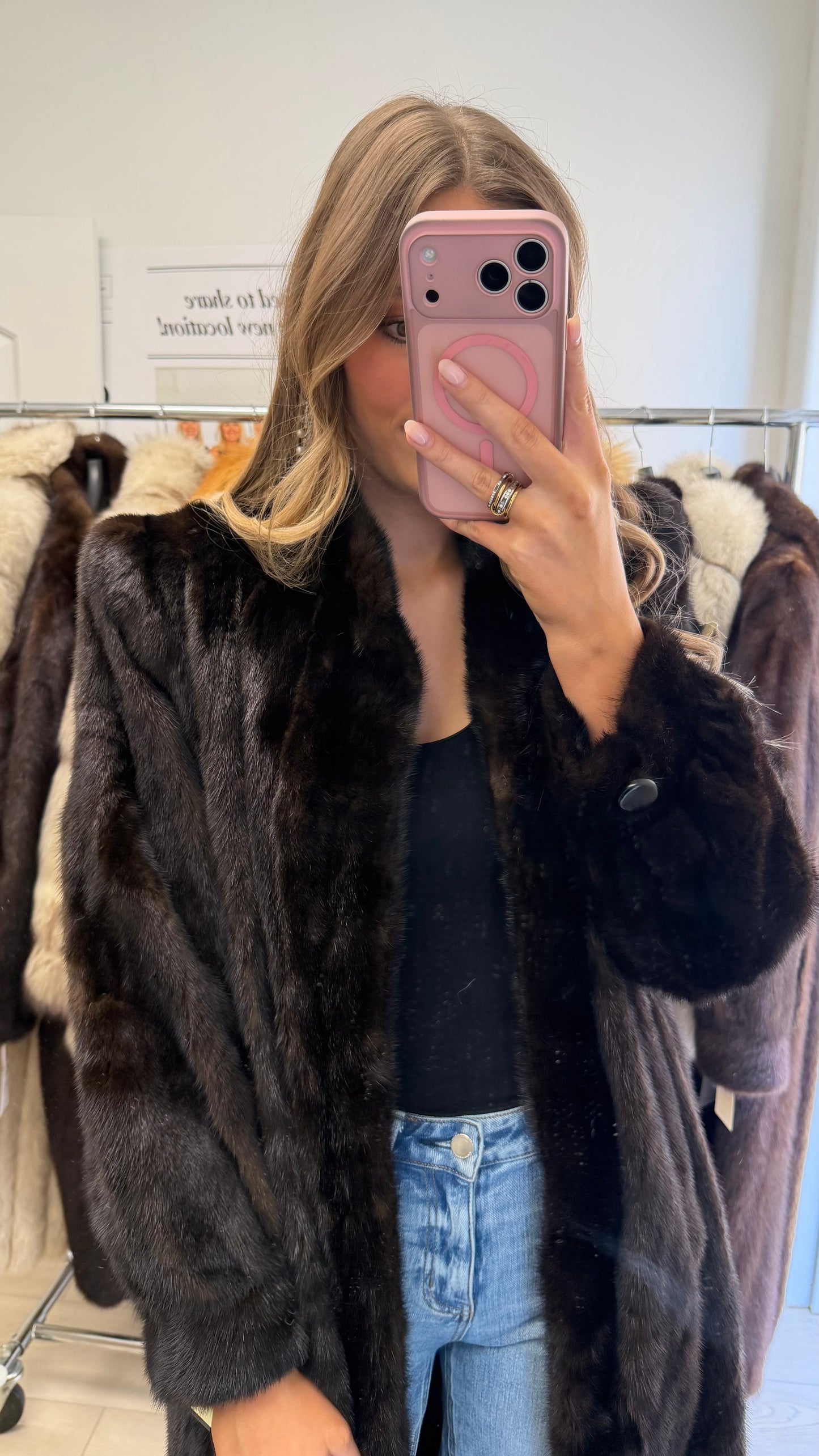 #29 Vintage Mahogany Mink Coat Size XS/S