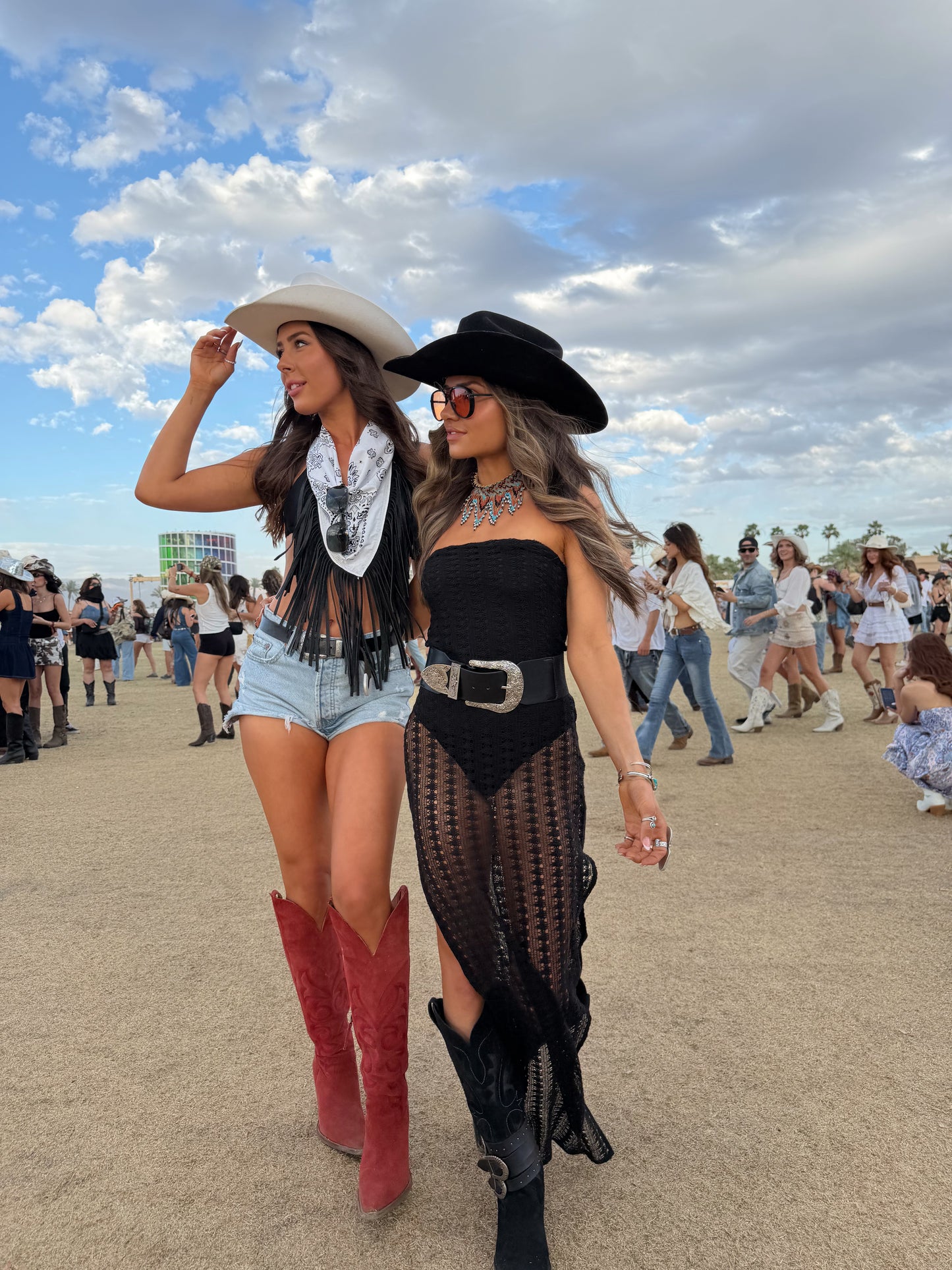 Leather Fringe Bandana in 2 Colors by Dirty Mojave