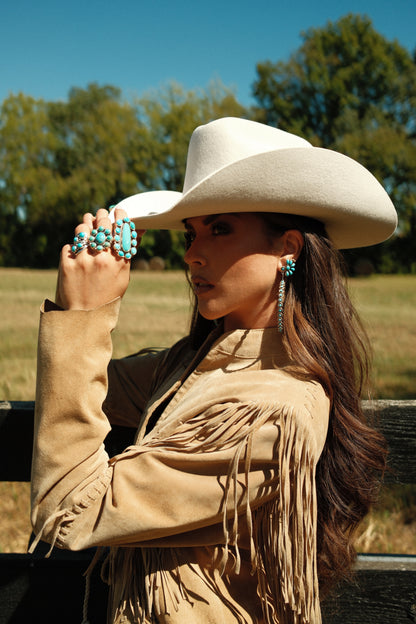 "Sundance" Adjustable Kingman Turquoise Ring