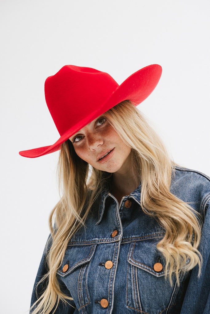 NEW!! Teddy Cattleman Cowboy Hat in Red by Gigi Pip