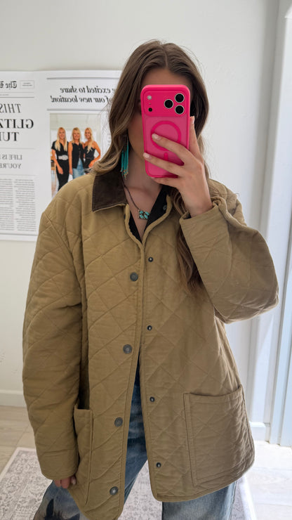 NEW!! Vintage Ralph Lauren Quilted Hunting Jacket Size Medium