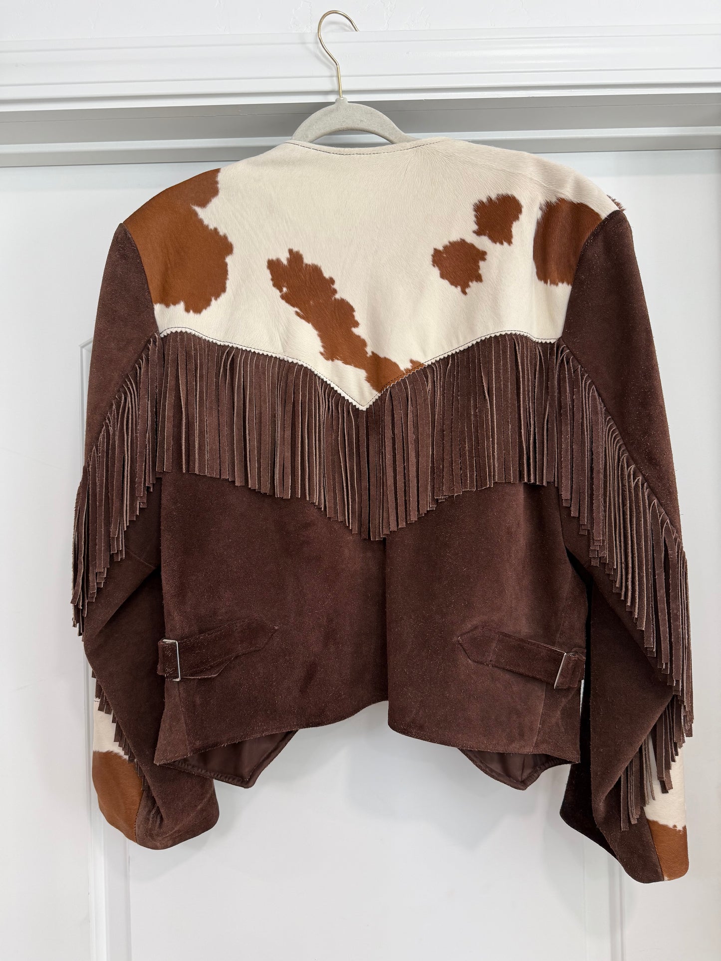 Vintage 90's Horseland Fringe Suede Jacket Size Large