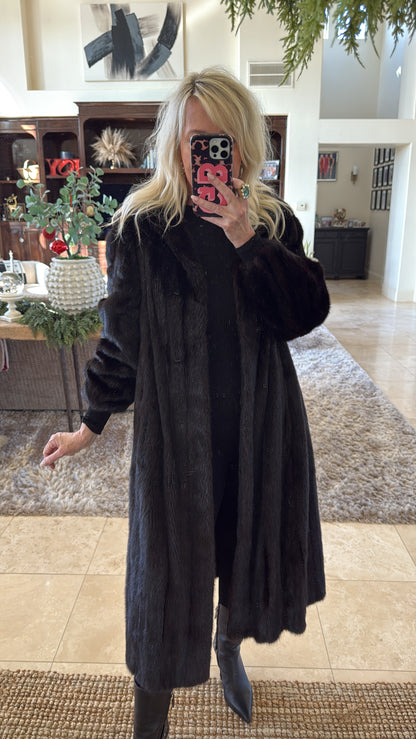#25 Vintage Mahogany Mink Fur Coat