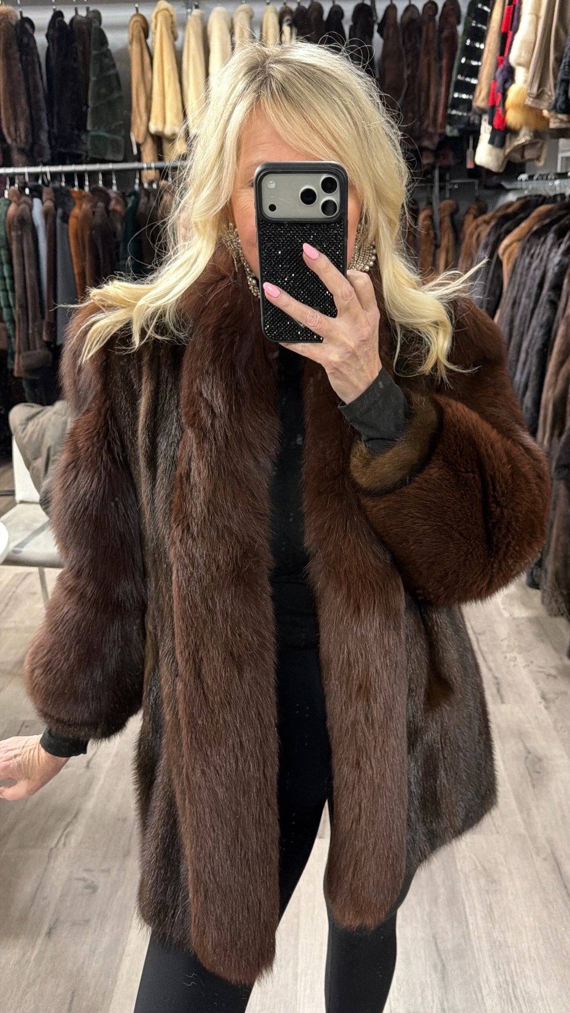 #GB20 Vintage Mahogany Mink and Fox Jacket