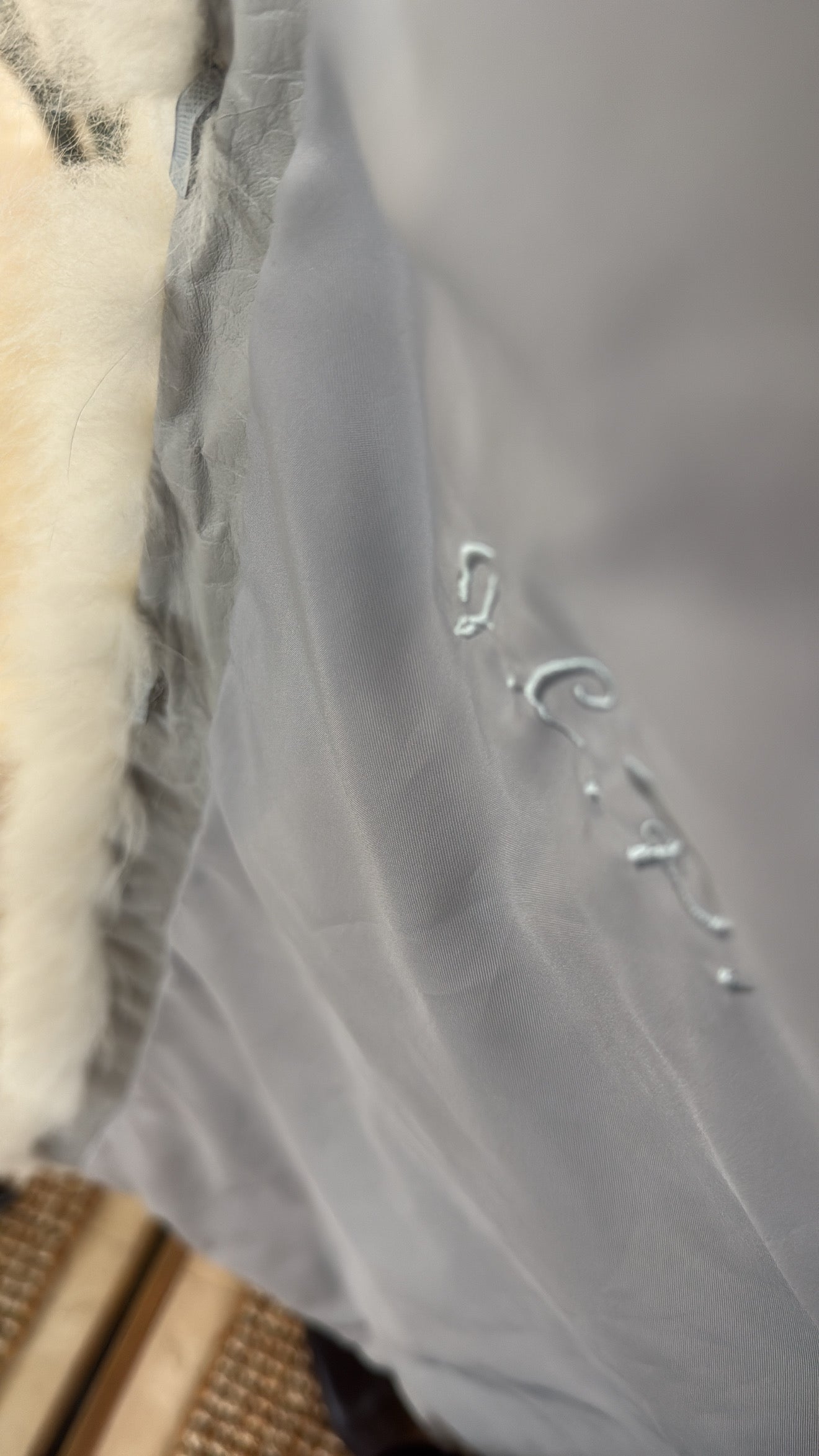 #27 Vintage White Fox Long Coat