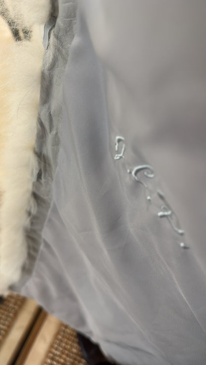 #27 Vintage White Fox Long Coat