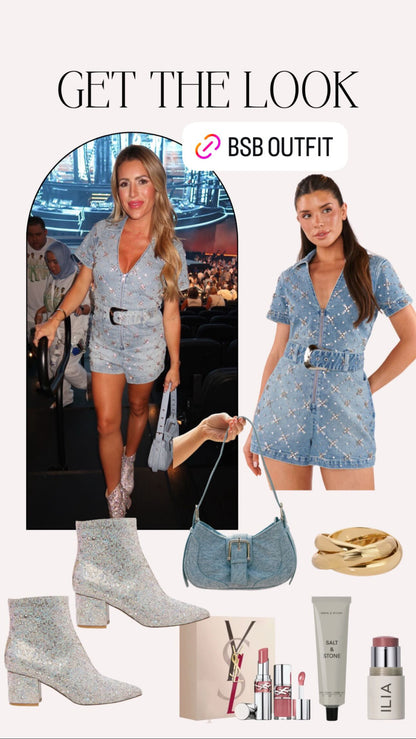 AS SEEN ON ASHLEE NICHOLS!! Dolly Rhinestone Romper