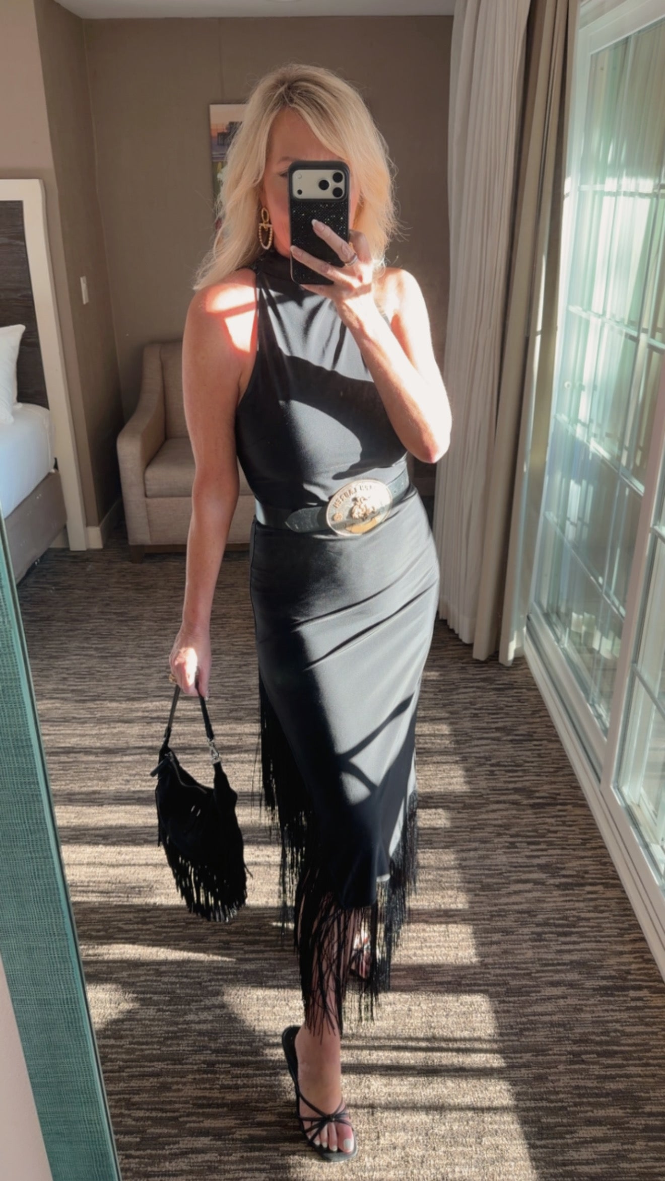 Houston Fringe Midi Dress