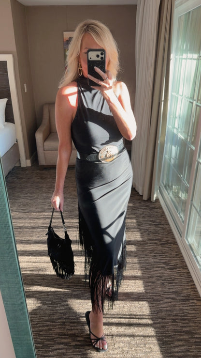 Houston Fringe Midi Dress