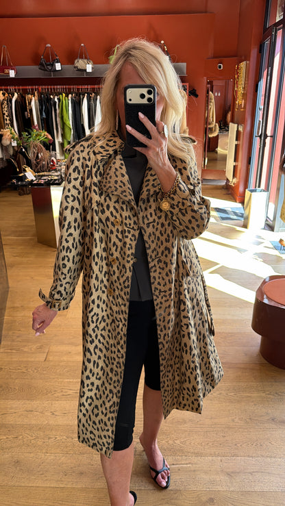 Vintage Spotted Trench Coat Size S/M