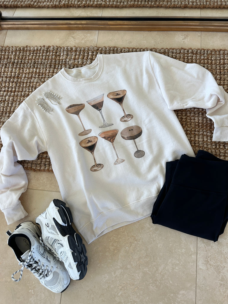 NEW!! "Espresso Martini Dreams" Oversized Sweatshirt size M-2XL!