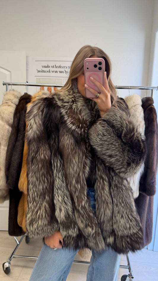 #2 Vintage Silver Fox Jacket Size Medium