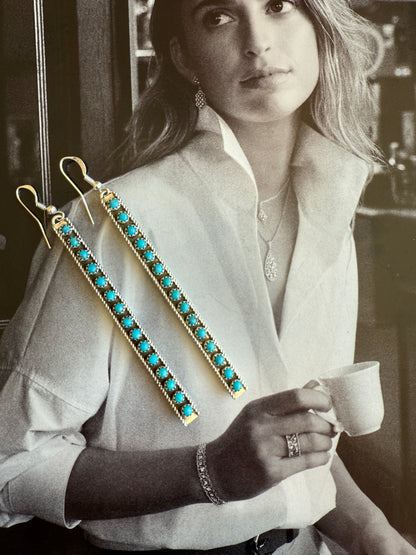 NEW!! "Mirage" Kingman Turquoise Drop Earrings