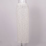 NEW!! The Lainey White Lace Maxi Skirt w/out Liner