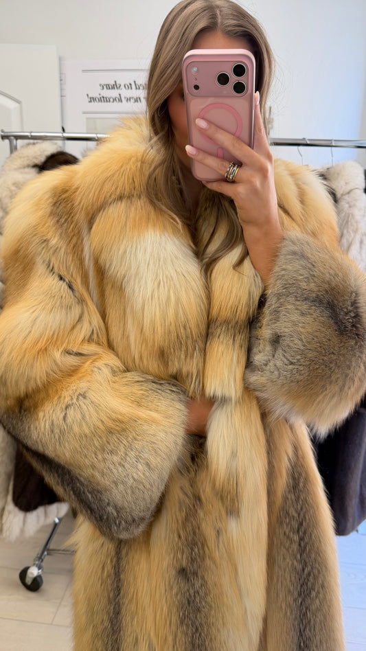 #11 Vintage Golden Island Fox Coat Size S/M