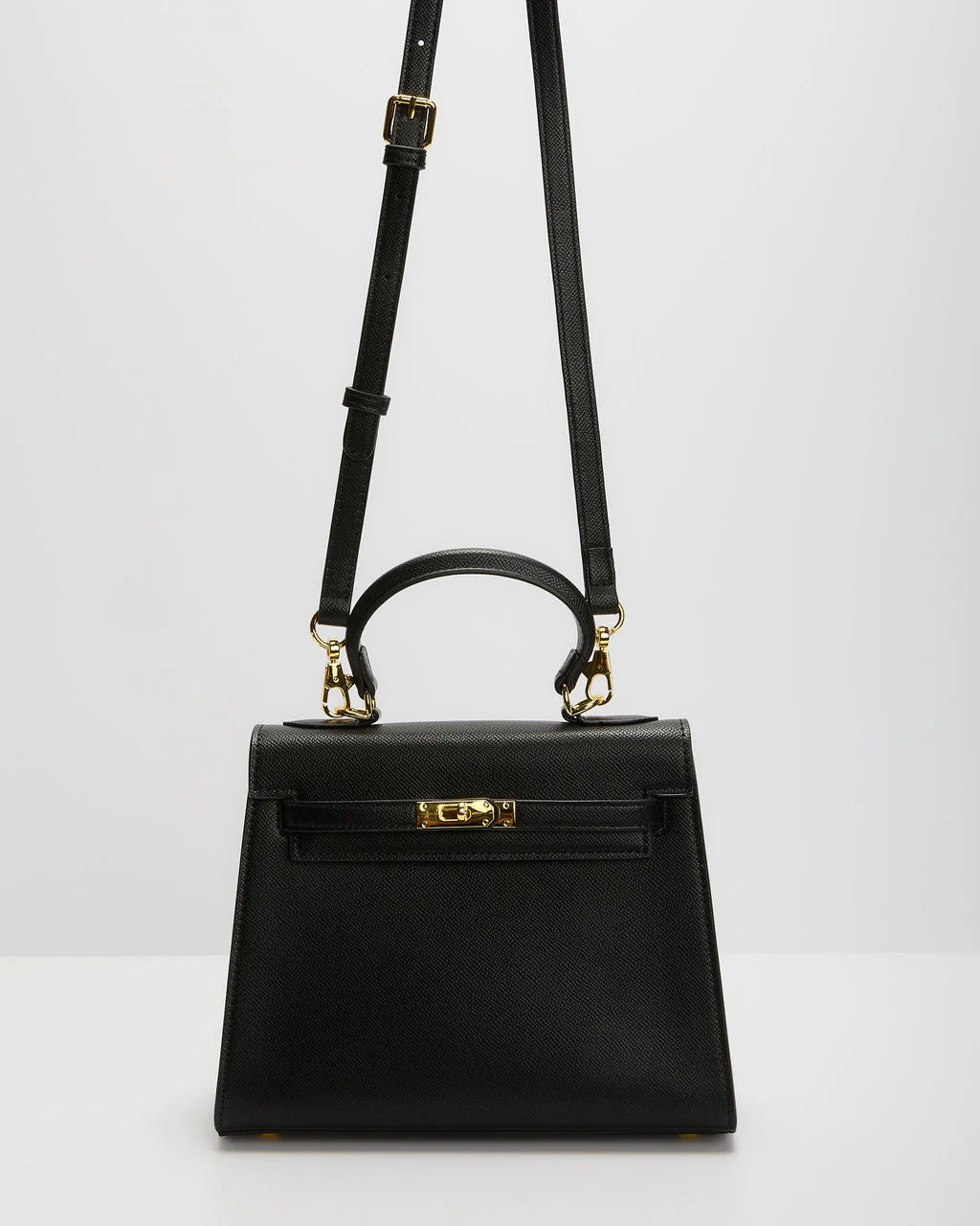 BACK IN STOCK!! Icon Structured Top handle Purse in Black