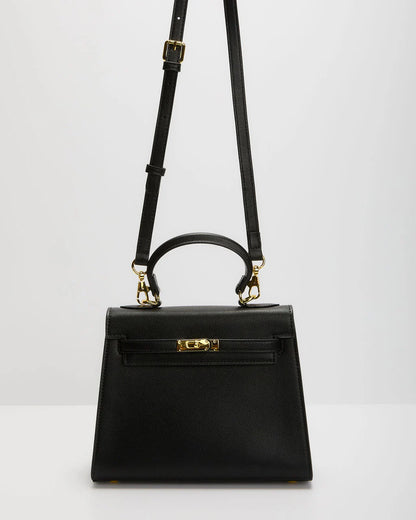BACK IN STOCK!! Icon Structured Top handle Purse in Black