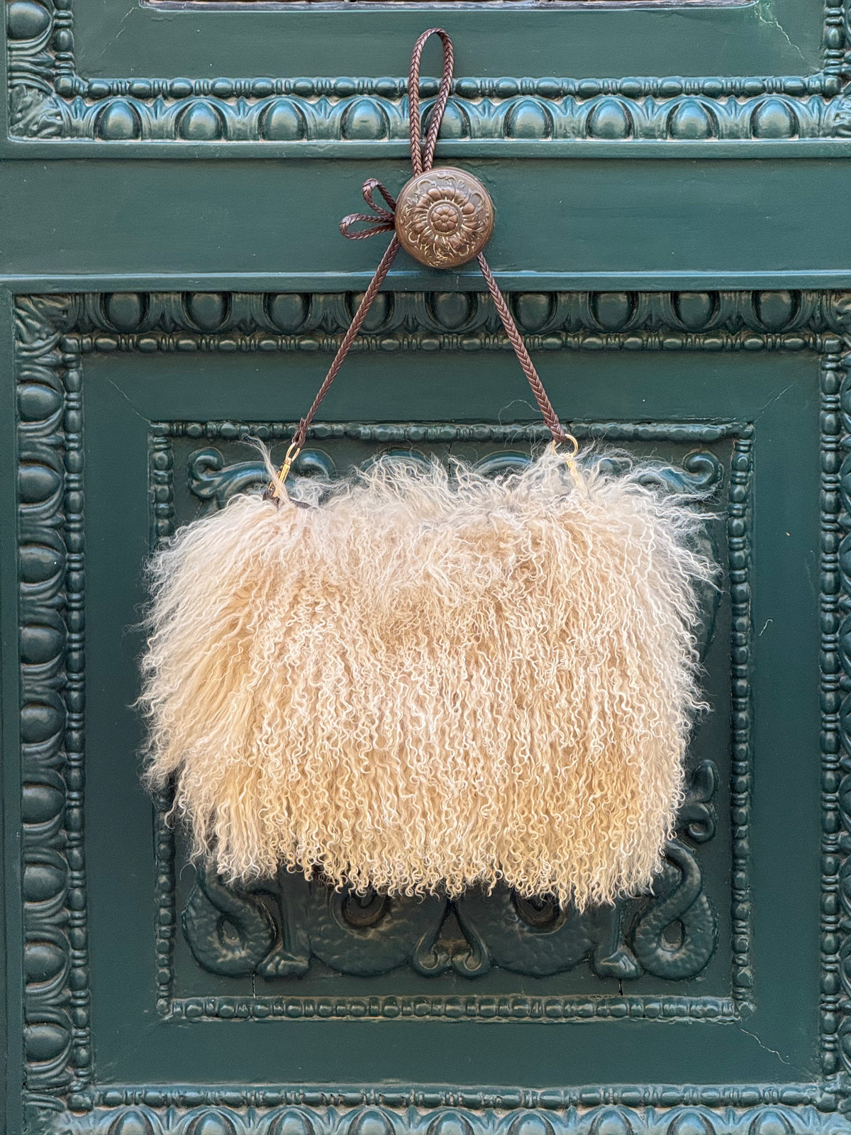 Genuine Vintage Mongolian Lamb Fur Bag