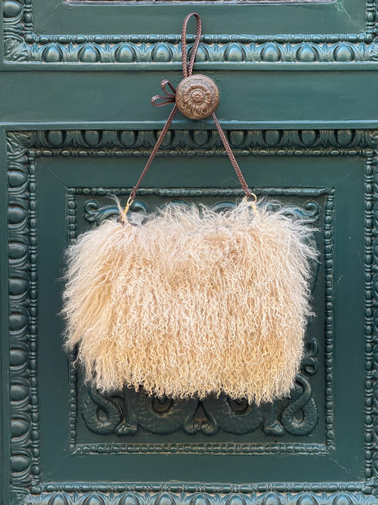 Genuine Vintage Mongolian Lamb Fur Bag