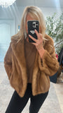 #6 Vintage Brown Mink Jacket - Size S-M