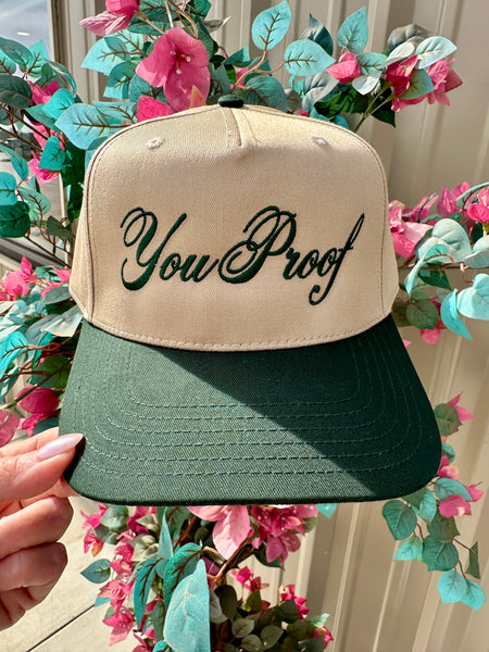 NEW!! "You..." Trucker Hat in Khaki/Green