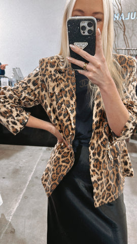 NEW!! Cheetah Sequin Blazer