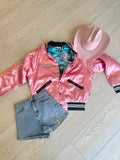 AS SEEN ON WHITNEY RIFE!! The "Coors Light" Official Nylon Bomber Jacket in Pink