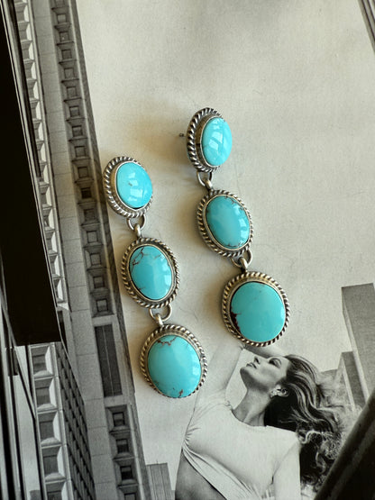 NEW!! "Dutton" Kingman Turquoise Drop Earring