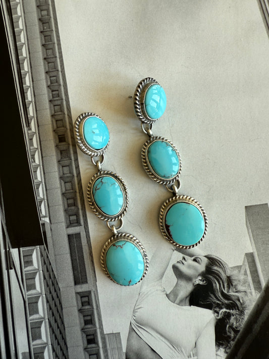 NEW!! "Dutton" Kingman Turquoise Drop Earring