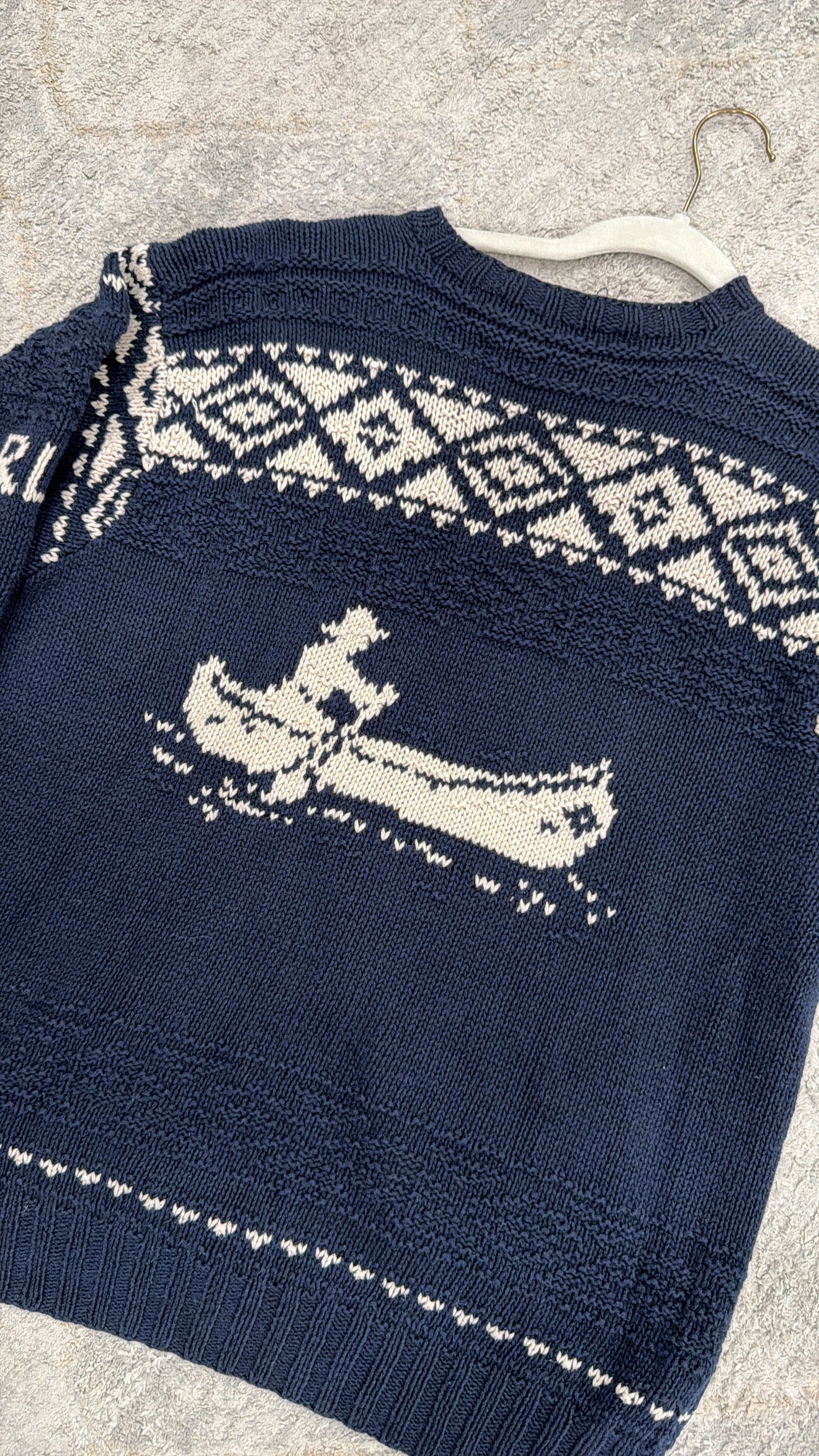 Vintage Ralph Lauren Hand Knit Sweater Size Large