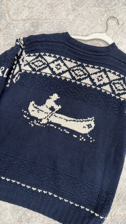 Vintage Ralph Lauren Hand Knit Sweater Size Large