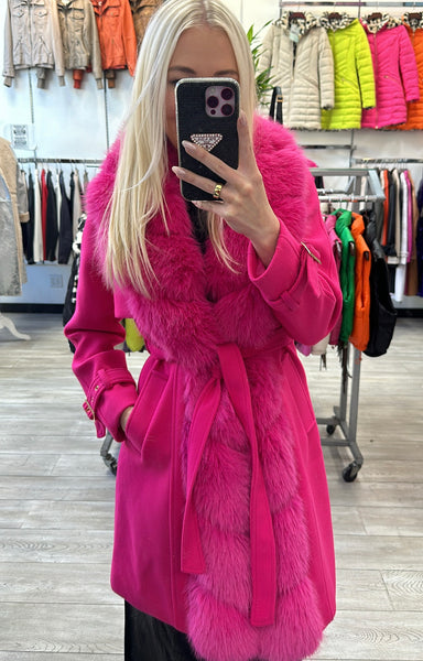 NEW!! Hot Pink Lexington Coat w/ Removable Fur