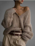 NEW!! Taupe Mohair Cardigan