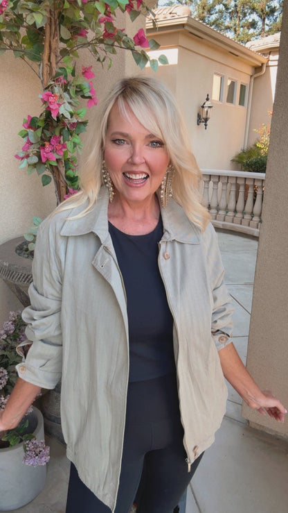 NEW!! Vintage Burberry Lightweight Bomber Jacket Size Large