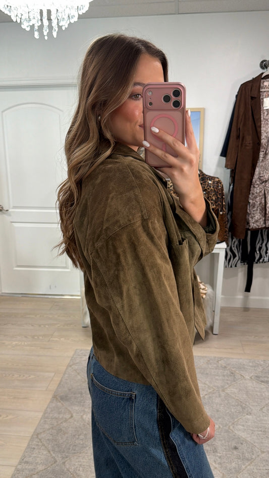 NEW!! Vintage Christian Dior Suede Cropped Blazer Size M