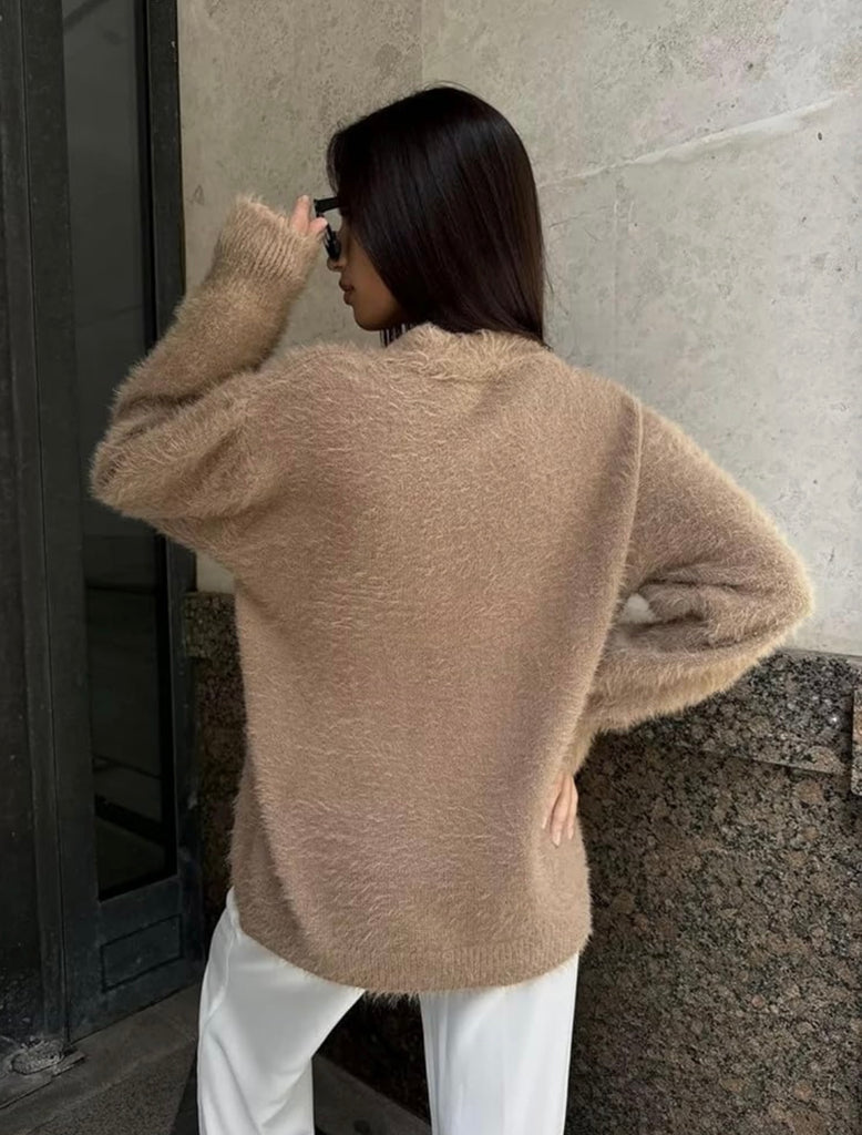 FINAL SALE!! Taupe Mohair Cardigan