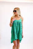 AS SEEN ON SARAH LIT!! Eyelet High Low Coverup in Green